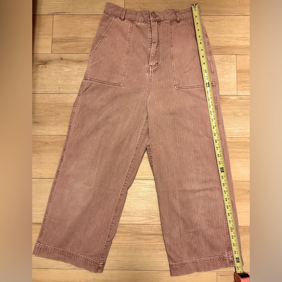 Free People Wide Leg Crop Pant- rose colored (pink) - Picture 9 of 10